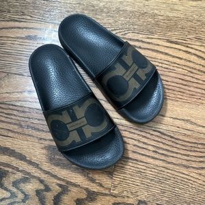 Black and gold slides